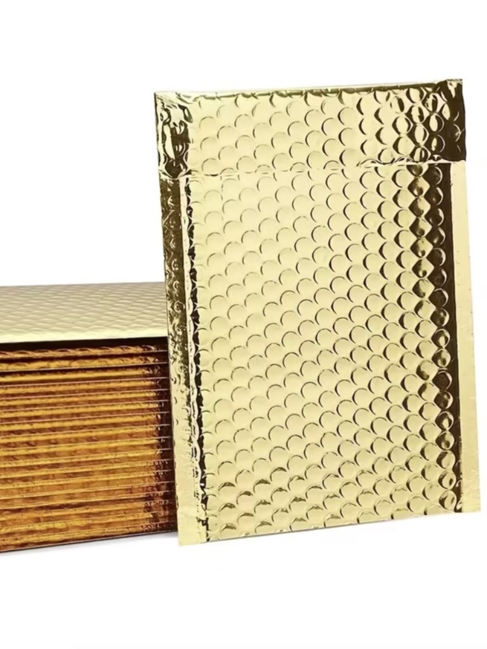 25-pack Gold Metallic 4.25x8” Bubble Mailers Small Business Shipping Packing